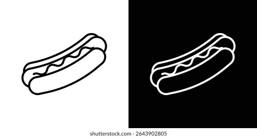 Hot dog icon Graphic vector set for ui design