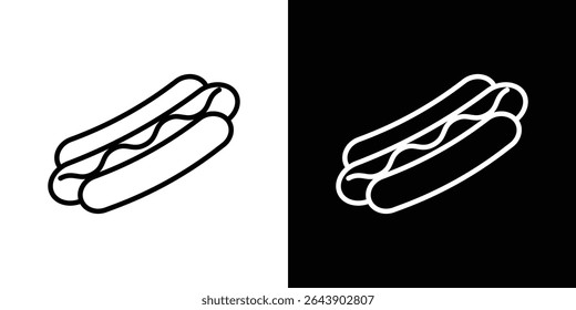 Hot dog icon Graphic vector set for ui design