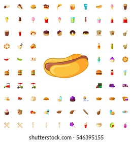 hot dog icon illustration isolated vector sign symbol