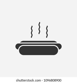 Hot dog icon illustration,vector sausage sign food symbol