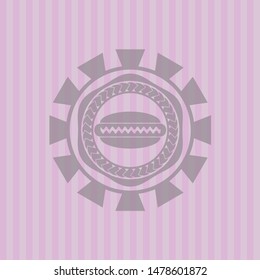 hot dog icon inside badge with pink background