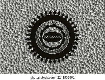 hot dog icon inside dark emblem with bubbles background. Retro. Vector Illustration. Detailed. 