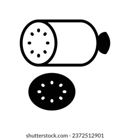 Icono de Perro caliente isolea la ilustración de material vectorial de fondo blanco.