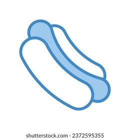Icono de Perro caliente isolea la ilustración de material vectorial de fondo blanco.