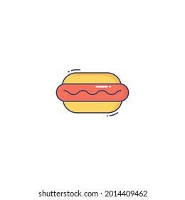 Icono de hot dog Aislado en fondo blanco