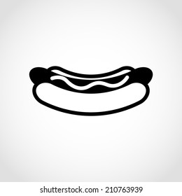 Hot dog Icon Isolated on White Background