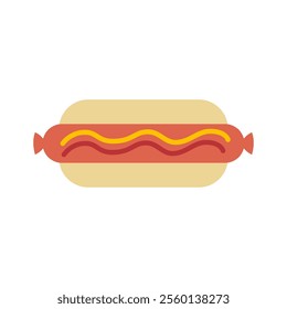Hot dog icon isolated on white background.