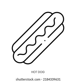 hot dog icon. Linear style sign isolated on white background. Vector illustration