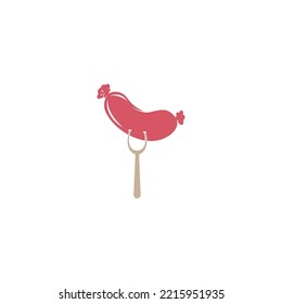 Hot dog icon logo design illustration vector