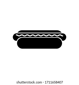 Hot dog icon, logo isolated on white background