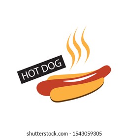 hot dog icon logo vector