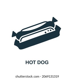 Hot Dog icon. Monochrome sign from take away collection. Creative Hot Dog icon illustration for web design, infographics and more