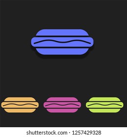 hot dog icon in multi color. Simple outline vector of Food set icons for UI and UX, website or mobile application