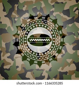 hot dog icon on camo pattern