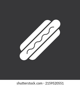 Hot dog icon on grey background