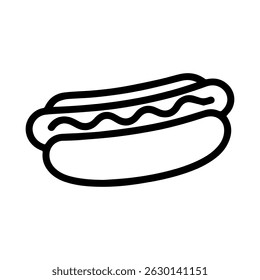 Hot dog icon on white background vector
Vector icon of USA food