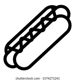 hot dog icon outline vector design