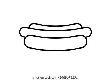 Hot dog icon. icon related to fast food. suitable for web site, app, user interfaces, printable etc. line icon style. simple vector design editable