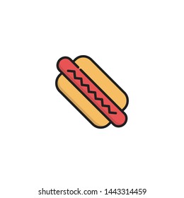 hot dog icon sign signifier vector