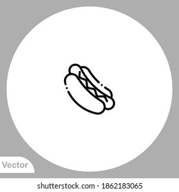 Hot dog icon sign vector,Symbol, logo illustration for web and mobile
