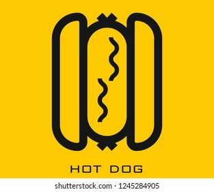 Hot dog icon signs