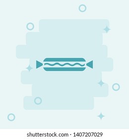 Hot Dog Icon. Simple icon, blue colored icon illustration.