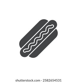 hot dog icon simple thin line vector