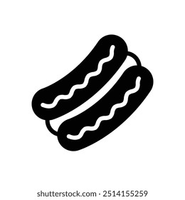 hot dog icon solid style