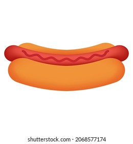 Hot dog icon, stock vector, logo isolated on white background