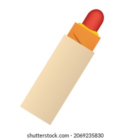 Hot Dog Symbol, Stockvektorgrafik, Logo einzeln auf weißem Hintergrund. Illustration