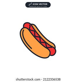 Hot dog icon symbol template for graphic and web design collection logo vector illustration