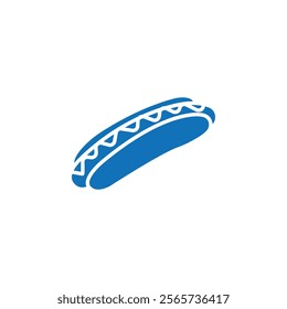 Hot dog icon Thin line illustration set