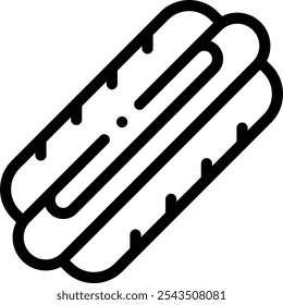 hot dog icon. Thin Linear Style Design Isolated On White Background