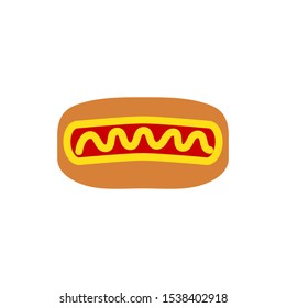 hot dog icon in trendy flat design