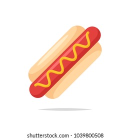 Hot dog icon vector