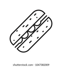 hot dog icon vector
