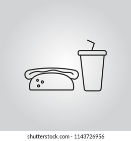 hot dog icon vector
