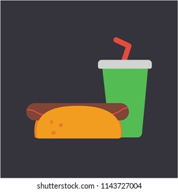 hot dog icon vector