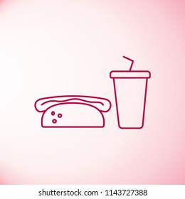 hot dog icon vector