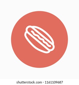hot dog icon vector