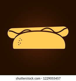 hot dog icon vector