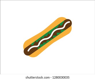 Hot Dog icon vector 