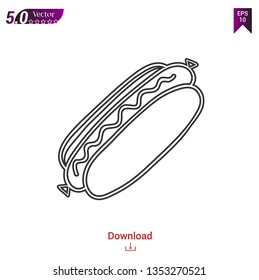 Hot Dog Icon, vector