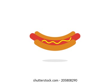 Hot Dog Icon. Vector