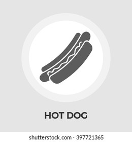 Hot dog icon vector. 