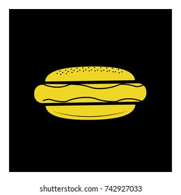 Hot Dog icon vector