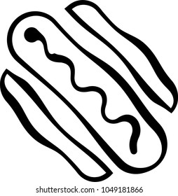 Hot Dog Icon Vector Art Illustration