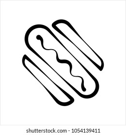 Hot Dog Icon Vector Art Illustration