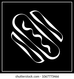 Hot Dog Icon Vector Art Illustration