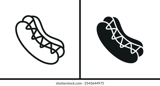Hot dog icon vector basic design simple and modern concept templates